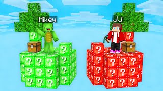 Mikey Green vs JJ Red LUCKY BLOCK Island Survival Battle in Minecraft (Maizen)