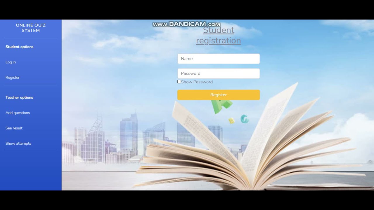 Online quiz program | sample video | python with flask - YouTube