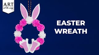 Easy Easter Wreath | Easter Bunny Wreath | Wool crafts | Easter Decor | Easter Bunny Wreath DIY