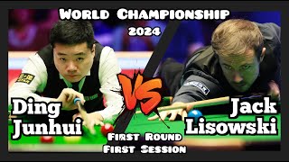 Ding Junhui vs Jack Lisowski - World Championship Snooker 2024 - First Round - First Session Live