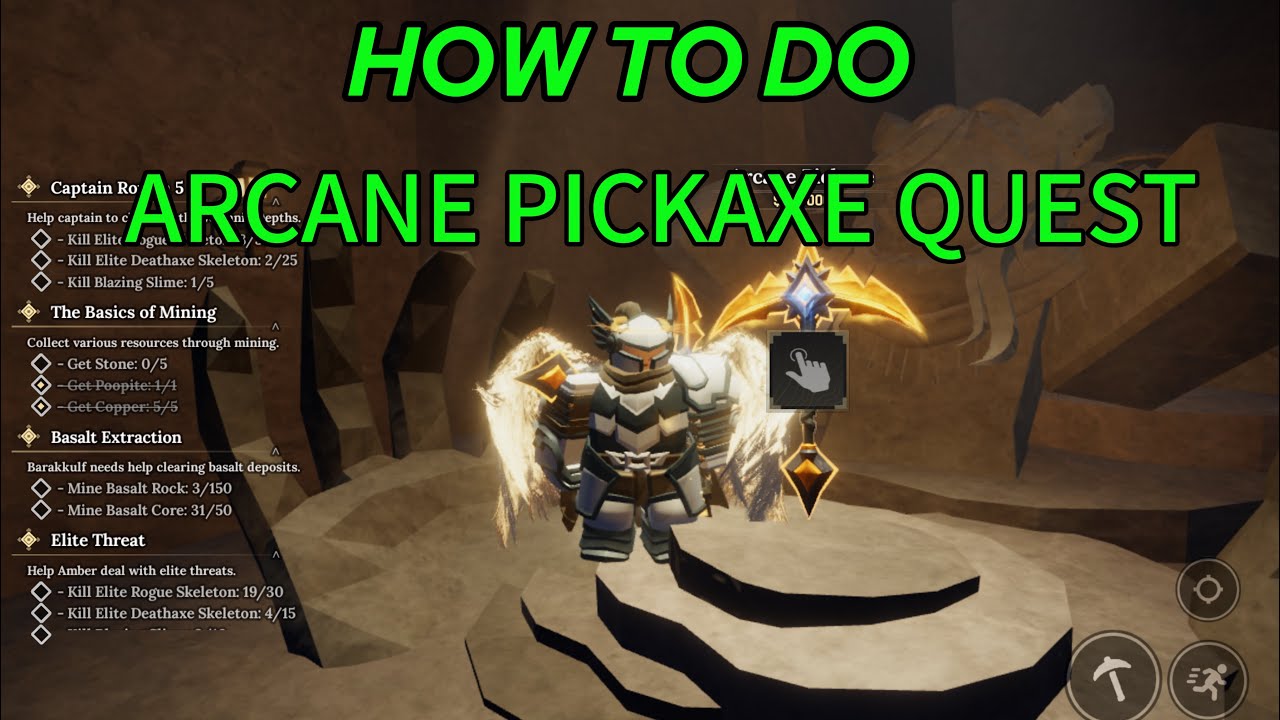 HOW TO DO THE ARCANE PICKAXE QUEST IN THE FORGE
