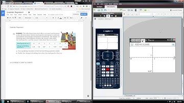 Quadratic Regression with nspire