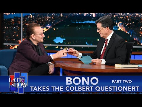 Bono takes the colbert questionert, part 2