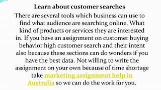 How to Prepare Customer Buying Behaviour Assignment