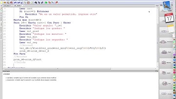 Ejercicios resueltos programación Topografía en Pseint 1 (Parte 10)