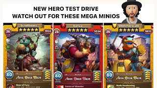 Empires and Puzzles -New Heroes Test Drive -🚗Vanya, Scrollbeast and Shimmerscale! Mega Minions😱🤯