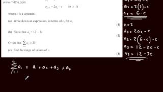q5   C1 Edexcel May 2012   Quick worked examples   core 1 AS maths