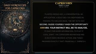 ♑ Capricorn: SECRET REVEAL! 🔮 Daily Horoscope (April 17, 2026)