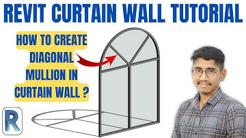 How to Create Diagonal Mullion in Curtain Wall | Revit Curtain Wall Tutorial