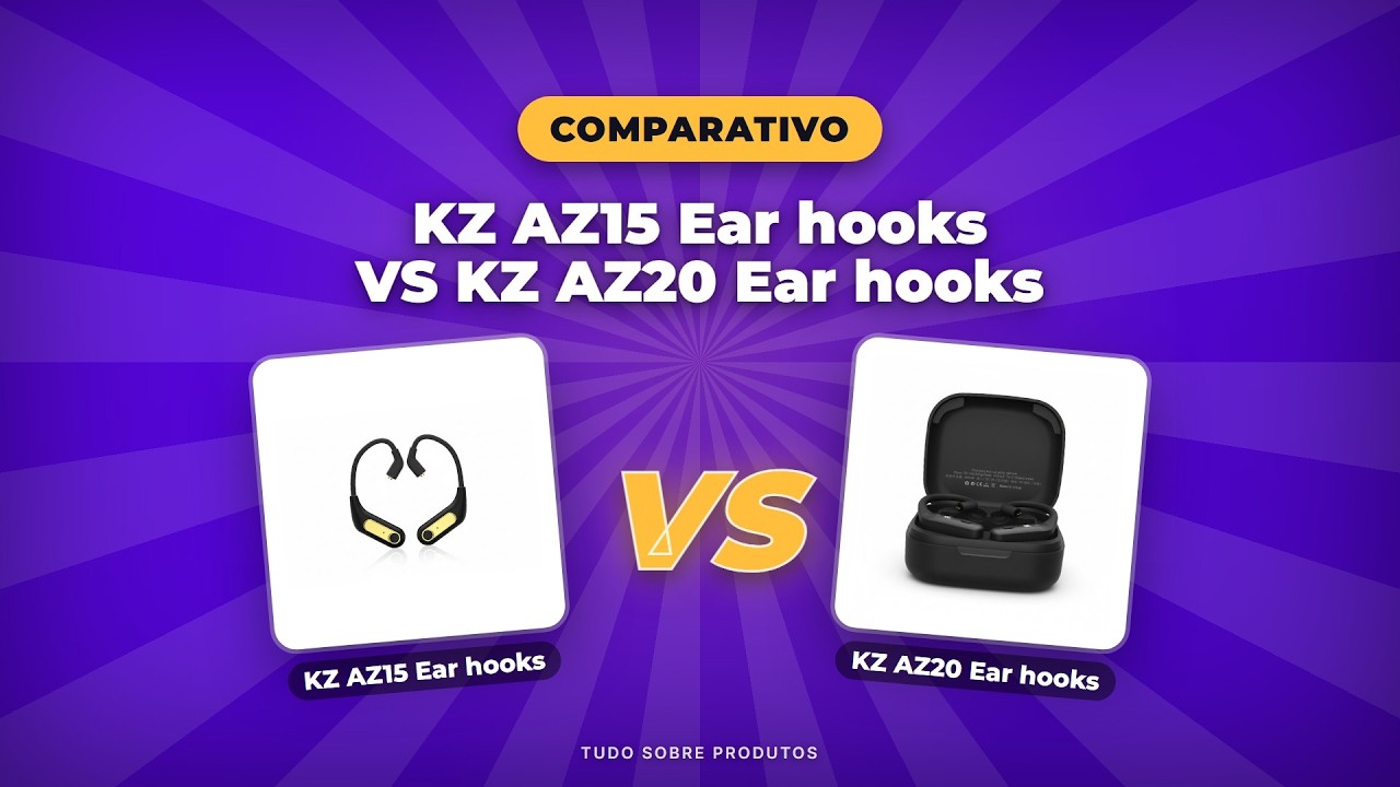 Capa: KZ AZ15 vs AZ20: Qual ear hook domina em 2026? Comparativo COMPLETO!