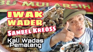 Iwak wader pecak sambel kroeess emang  mantap ibu mulasih sebelah jembatan kali wadas bodeh pemalang