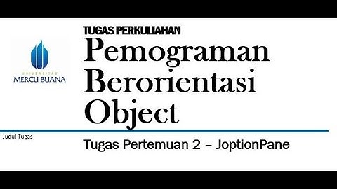 JAVA NETBEANS - BELAJAR I/O JOptionPane