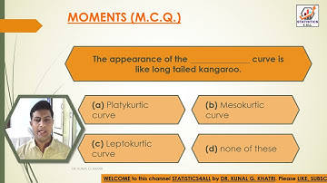 MOMENTS MCQ PART 3 BY DR KUNAL KHATRI #MOMENTS #STATISTICS4ALL #VARIANCE #MCQ #KURTOSIS #SKEWNESS