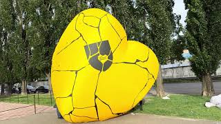 Giant Inflatable Heart Photo Zone | Romantic Event Decoration