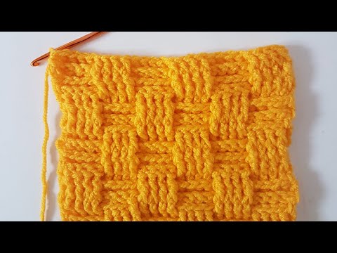 Tığişi Sepet, Hasır Örgü /Crochet Basket Stitch