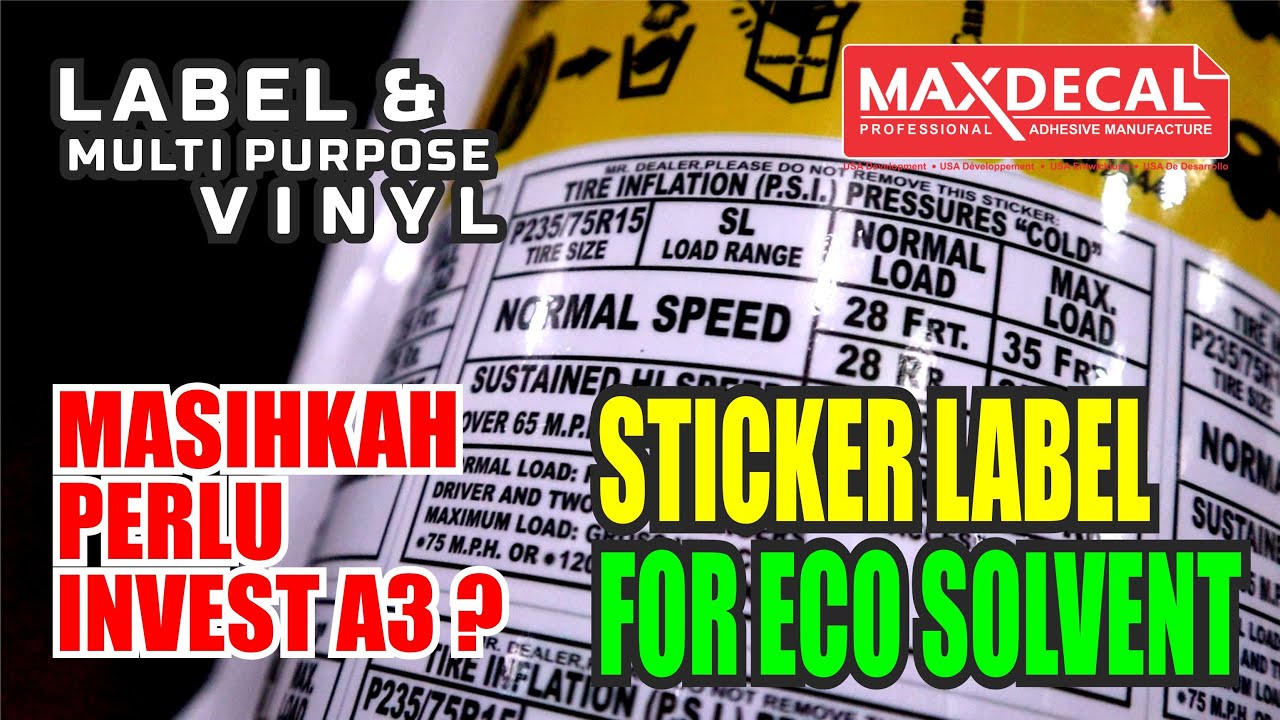 STICKER LABEL ECO SOLVENT / STICKER LABEL METERAN /TAK PERLU INVEST A3 ...