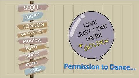 BTS Permission to Dance simple Backdrop PowerPoint Animation #funwaystodesign #pptlover