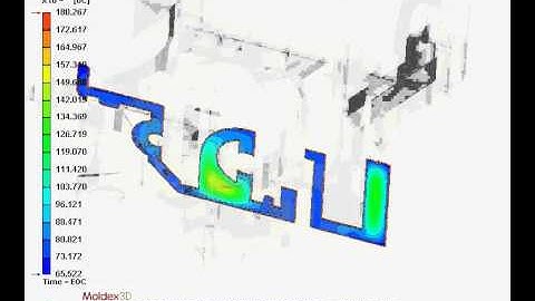 Moldex3D 3D Temperature Slicing