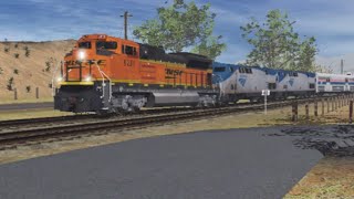 Trainz Simulator 3 BNSF SD70ACE Rescues Amtrak 75 in City Country and USA