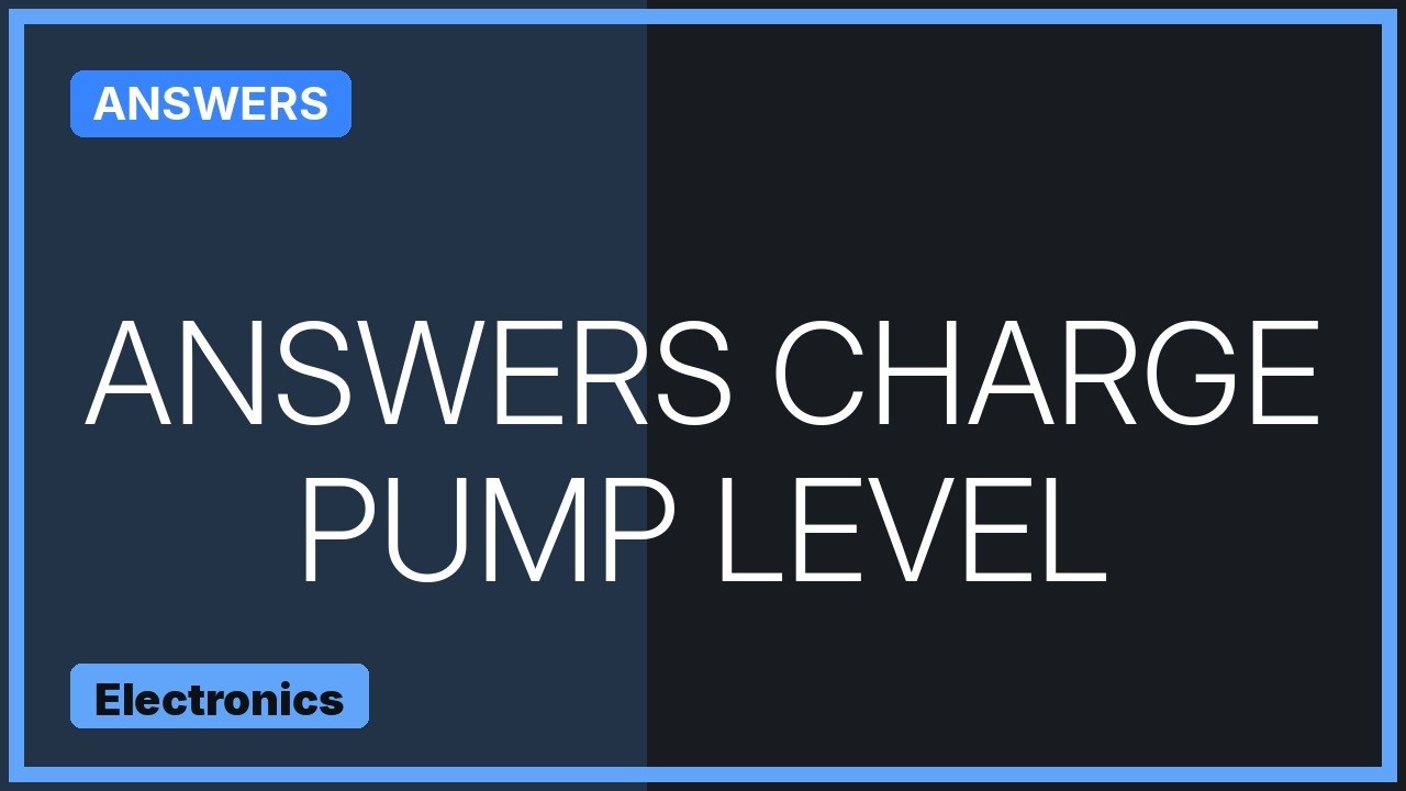 Purpose of Level shifter in charge pump - YouTube