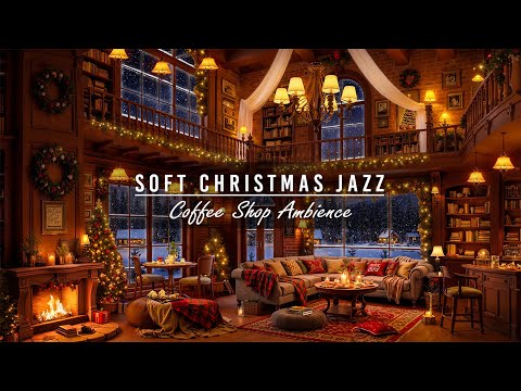 Cozy Christmas Cafe Ambience Soft Piano Jazz Warm Fireplace Sounds For Stress Relief Deep Sleep
