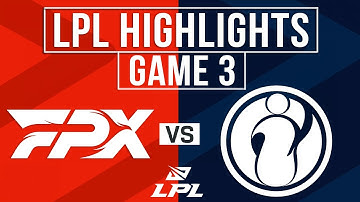 FPX vs IG Highlights Game 3 | LPL 2025 Split 1 | FunPlus Phoenix vs Invictus Gaming