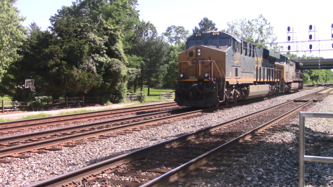 [4K] 6-04-22 CSX M217-04 makes it run as Light Power at St Denis MD ...