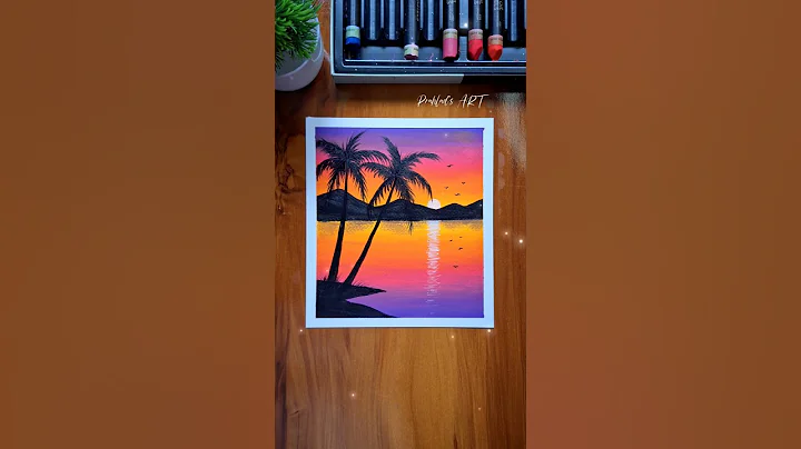 🌅 Beautiful Sunset Scenery with Oil Pastels thumbnail