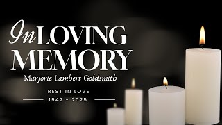 Funeral Service Marjorie Lambert Goldsmith