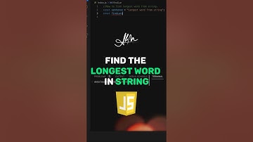 Find longest word in string | Interview Question & Algorithm | Javascript | #shorts