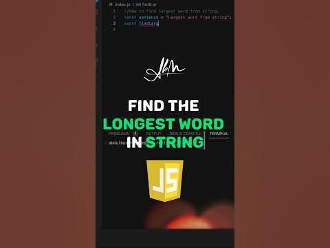 Find longest word in string | Interview Question & Algorithm ...