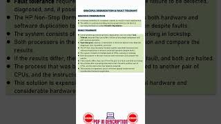 (PDF) GRACEFUL DEGRADATION & FAULT TOLERANT #operatingsystem  #computerscience #bca #vtu #pdf