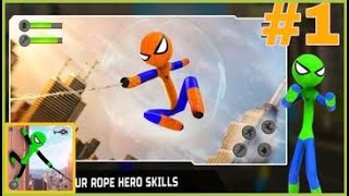 Flying Hero  Stickman Rope Hero Grand Crime City Android Gameplay screenshot 2