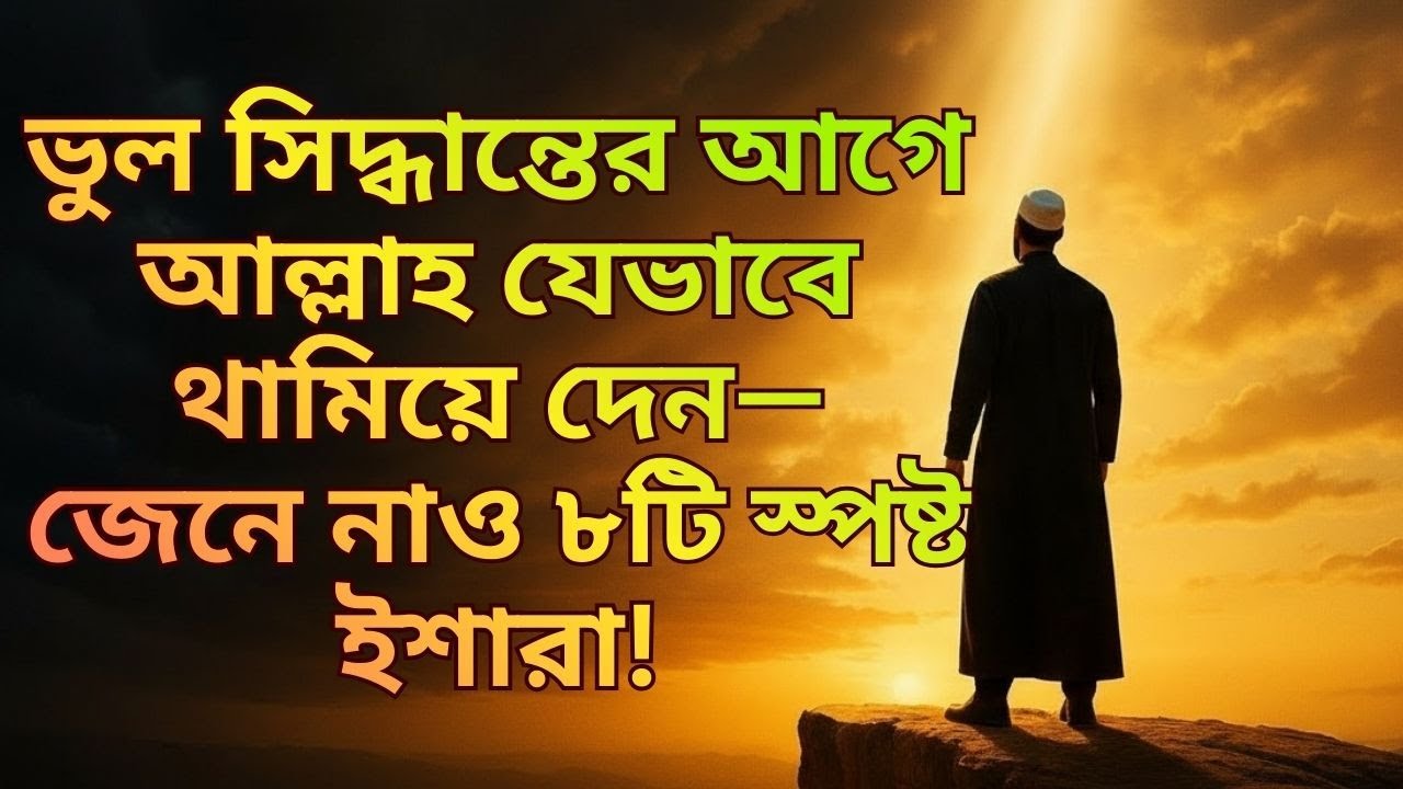 ভুল সিদ্ধান্তের আগে আল্লাহ যেভাবে থামিয়ে দেন—জেনে নাও ৮টি স্পষ্ট ইশারা!