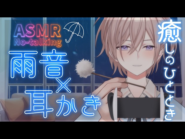 【耳かきASMR】眠れる。雨音を聴きながら疲れた身体に癒しのひとときを…心地よい耳かきと共に【音圧強め/雨音/耳かき/梵天/睡眠導入/ Ear Cleaning】 [声なし-No Talking]