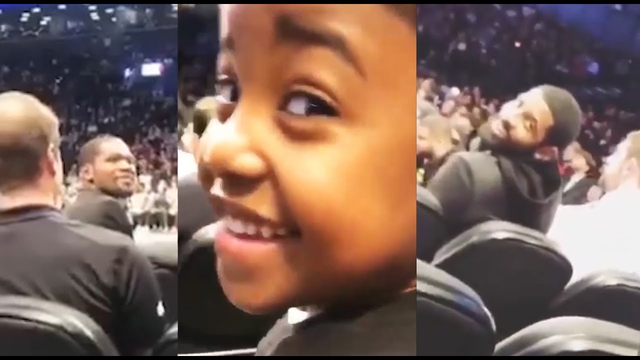 Kevin Durant Smiles Back At Little Cute Kidd Also Kyrie Youtube