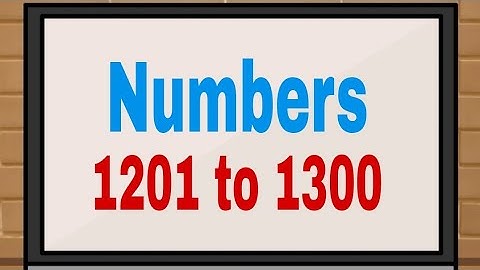 Number Counting 1201 to 1300 | Counting | Maths for kids |
