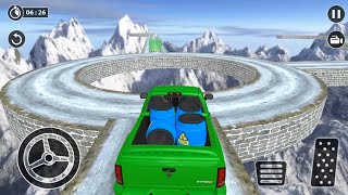 Impossible Cargo Driving - Green Pick Up Truck Driving Stunts Simulator Androi Gameplay walkthrough screenshot 5