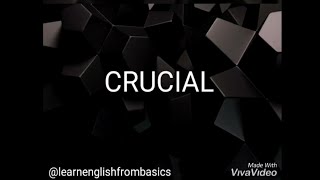 Crucial Meaning and usage of crucial in English learn English from Basics