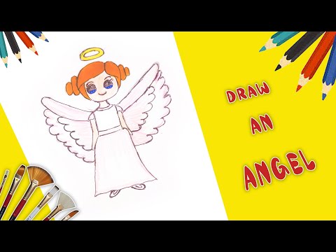 Video: Angel: How To Draw It With A Pencil