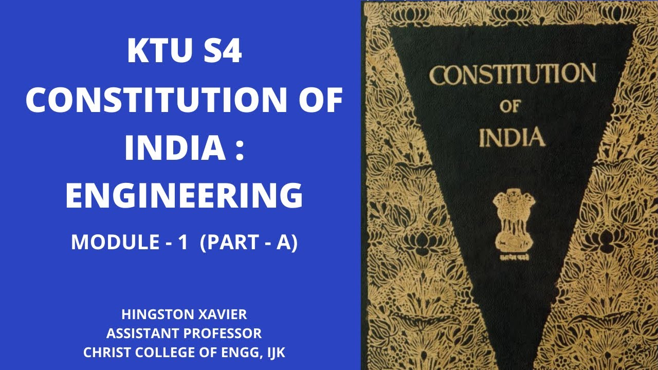 KTU S4 CONSTITUTION OF INDIA - MODULE 1 (PART A)