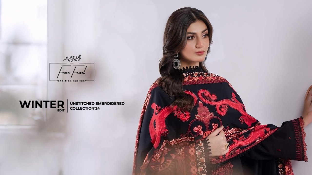 Faiza Faisal Winter Edit Unstitched Embroidered Collection'24 | Faiza Faisal Winter Collection 2024