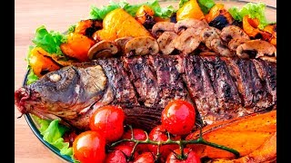 Вкусно - карп с овощами на гриле Вкусно - карп с овощами на гриле