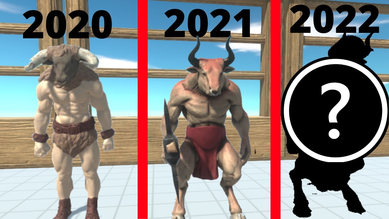 EVOLUTION OF MINOTAUR IN ARBS - 2020 - 2021 - 2022 - ANIMAL REVOLT BATTLE SIMULATOR