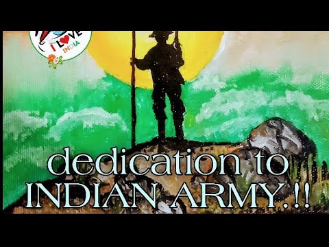 Indian army.. painting.. സല്യൂട്ട് ഇന്ത്യൻ ആർമി.. acrylic on canvas
