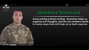 Sentence Structure-USAICoE Writing Program