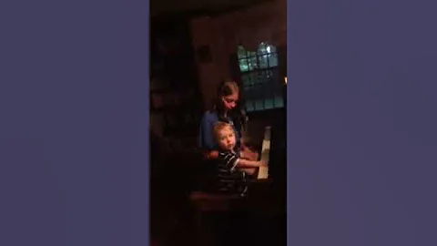 Piano playing baby