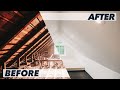 Incredible attic transformation in 5 min  timelapse diy attic loft renovation