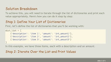 Accessing and Printing Values from a List of Dictionaries in Python