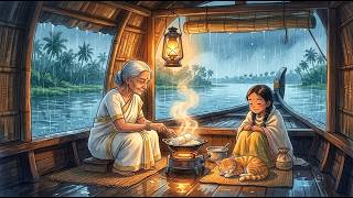 Rainy Kerala Backwater Journey ASMR | 90s Desi Ghibli Nostalgia screenshot 4